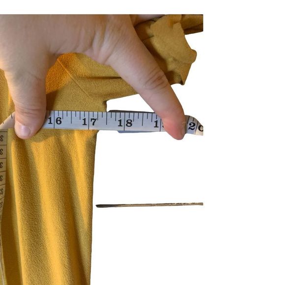 ***🔴3/$15🔴*** Vibe Sportswear Mustard Dress w/pockets Women’s Medium - Picture 7 of 8